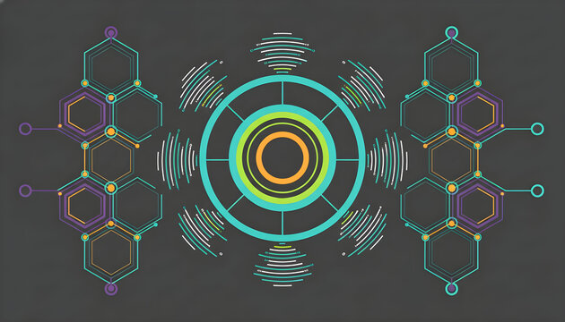 A graphic of a circle with a circle in the middle