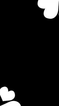 Rotating White Mandala Corner Borders on Black Background, Loopable Animation