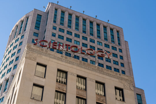Detroit, Michigan, USA - December 26, 2021: Church of Scientology on Griswold Street in Detroit, Michigan, USA. 