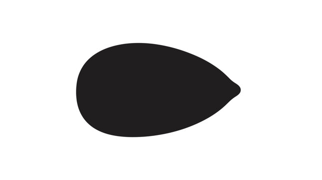 teardrop shape on white background