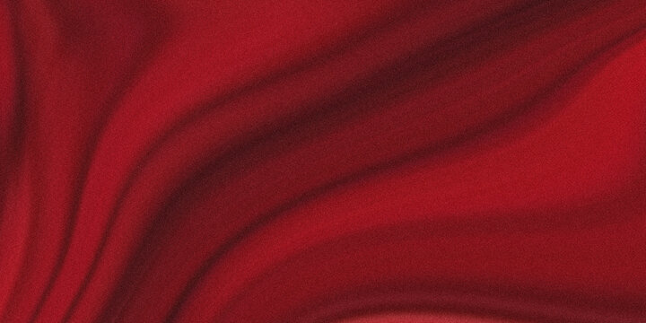 Abstract red texture with smooth gradient and soft waves in vibrant close-up