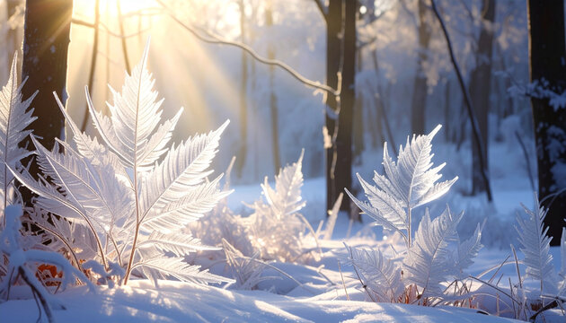 Frost Crystal Winter Forest