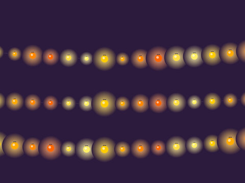 Glowing String Bulbs Warm Festive Design