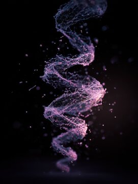 Prion Misfolding Cascade Concept with Domino Effect in Neurodegenerative Disease Illustration