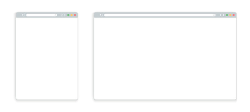 Browser web page template vector set