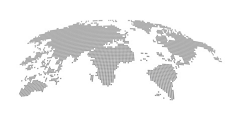 Fototapeta premium World map dotted vector illustration