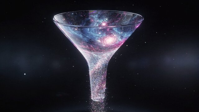 Glowing digital funnel on dark technology background symbolizing business conversion, lead filtering, marketing automation, customer journey and data driven analytics