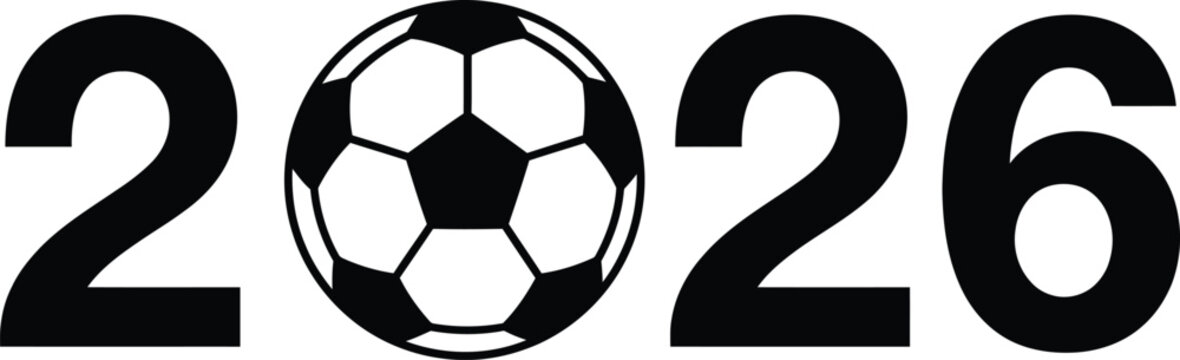 2026 soccer world cup year graphic design