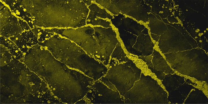 A rough yellow grunge texture with natural moss and lichen on an old stone wall surface