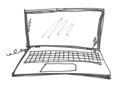 Doodle symbol and icon, hand drawn marker, isolated on white