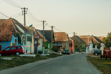 Obraz premium Old rural houses with traditional architecture in the village of Retis in Transylvania Romania