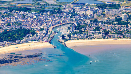 Morbihan Gulf from sky in french brittany morbihan in atlantic ocean © Olivier