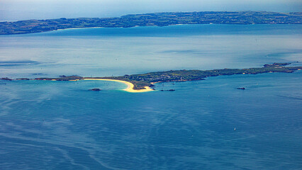 Morbihan Gulf from sky in french brittany morbihan in atlantic ocean © Olivier