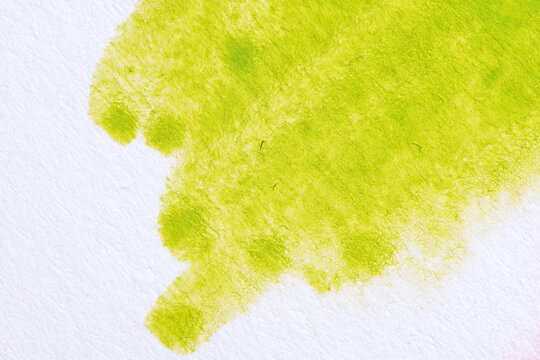 Lime Green Watercolor Wash on Textured Paper