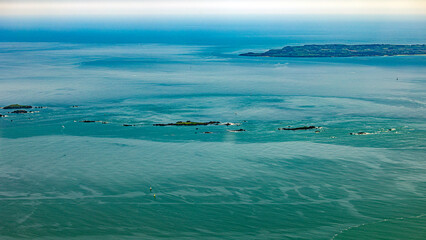 Morbihan Gulf from sky in french brittany morbihan in atlantic ocean © Olivier