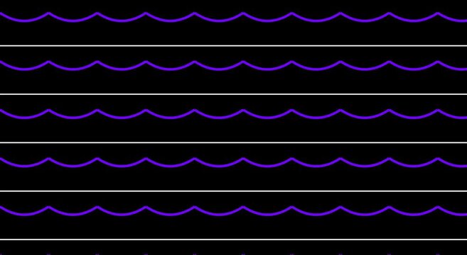 Neon wave pattern background: pulsing abstract sine lines motion animation