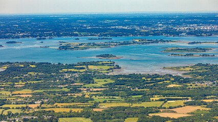 Morbihan Gulf from sky in french brittany morbihan in atlantic ocean © Olivier