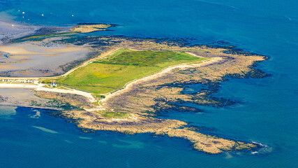 Morbihan Gulf from sky in french brittany morbihan in atlantic ocean © Olivier