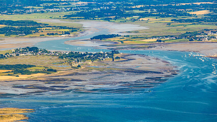 Morbihan Gulf from sky in french brittany morbihan in atlantic ocean © Olivier