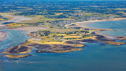 Morbihan Gulf from sky in french brittany morbihan in atlantic ocean © Olivier