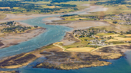 Morbihan Gulf from sky in french brittany morbihan in atlantic ocean © Olivier