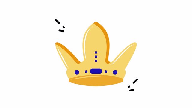 Regal and luxurious golden crown with three blue jewels, perfect for royaltythemed designs or elegant event invitations and posters.
