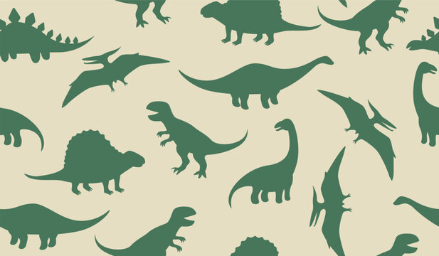 Cute dinosaurs pattern background vector design