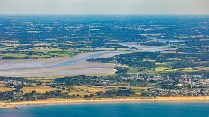Morbihan Gulf from sky in french brittany morbihan in atlantic ocean © Olivier