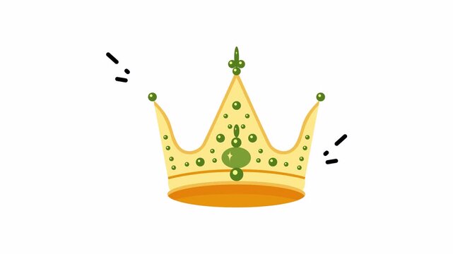 Golden royal crown with an emerald stone, perfect for regal designs, luxury branding, and royalthemed projects.
