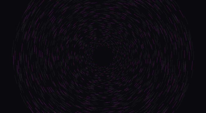 Purple circular particle tunnel motion animation background, for digital projects