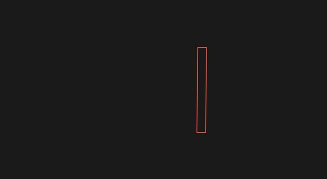 Red geometric shape morphing animation on dark animation background