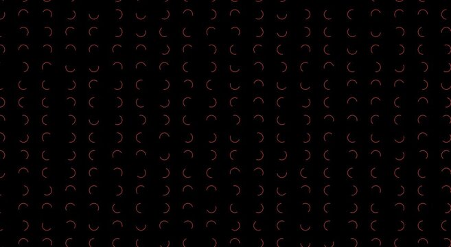 Red semicircle pattern motion animation background, abstract geometric animation