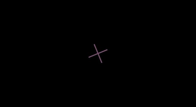 Rotating cross shape animation minimalist geometric motion animation