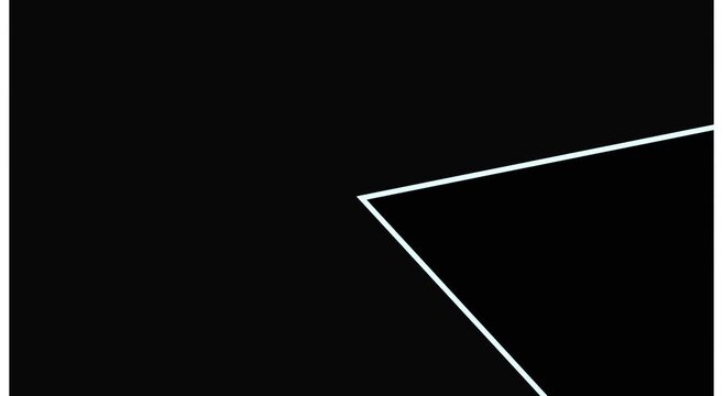Rotating neon triangle minimalist motion on animation black background