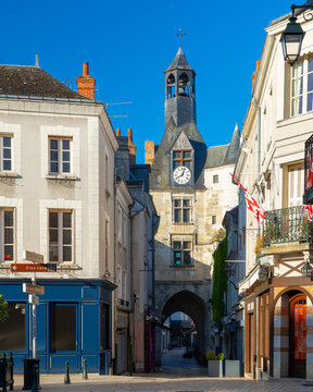 Beautiful medieval village Amboise, Loire Valley, France