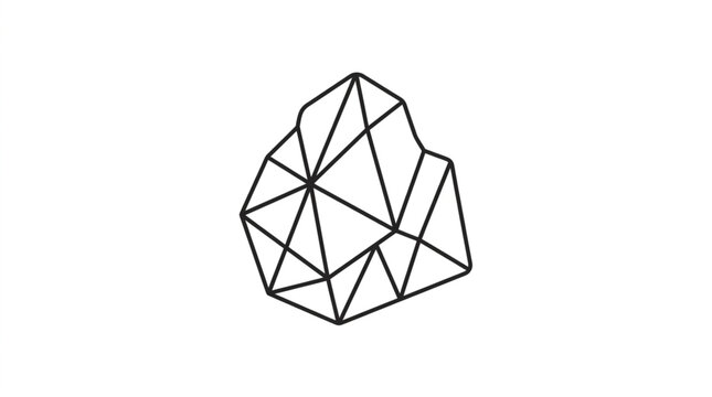 Abstract geometric shape polygon network structure.