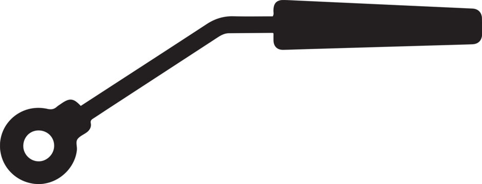 Car windscreen wiper icon vector on white background. Black icon silhouette vector