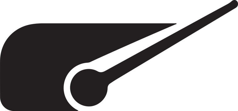 Car windscreen wiper icon vector on white background. Black icon silhouette vector