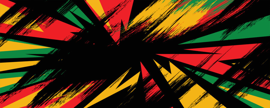 Juneteenth theme wavy abstract background, freedom day, annual holiday. Vector design for banners, greeting cards, posters.