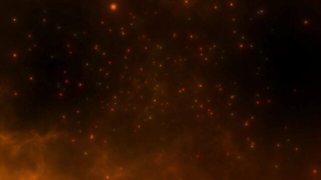 Cinematic Fire Dust Overlay 4K, Glowing Spark Particles