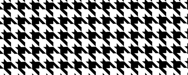 Obraz premium Black and white houndstooth pattern background (seamless pattern)