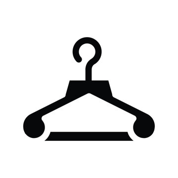 clothes hanger solid icon vector design good for web or mobile app