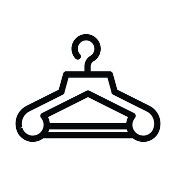 clothes hanger outline icon vector design good for web or mobile app