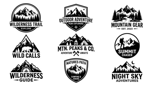 Mountain Adventure Logos and Badges.