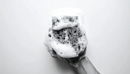 Obraz premium A Hand Holding A Black And White Substance