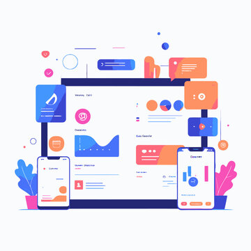 Professional dashboard user interface for data analysis.