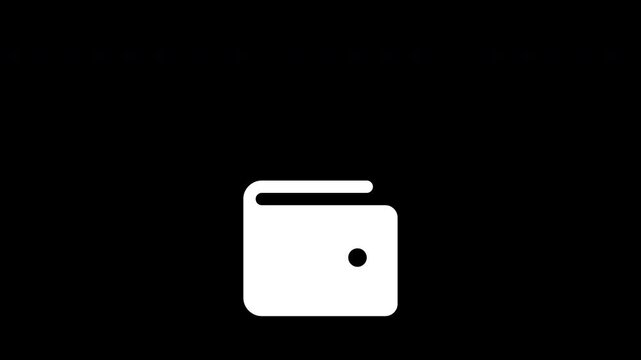 Bitcoin Coin Dropping Into Digital Wallet Animation on Black Background Crypto Loop 4K