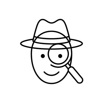 Detective Egghead A Cartoon Icon of Investigation and Mystery.