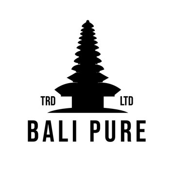 Bali Pure TRD LTD Logo featuring Traditional Balinese Temple Silhouette Icon