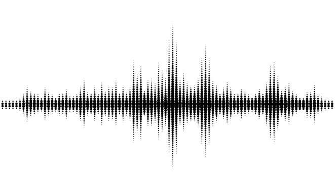 Sound wave pattern audio signal 1.